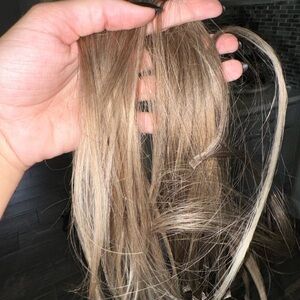 NEVER USED- KERATIN TIP 18" 25G COOL MOCHACHINO BROWN/WHITE BLONDE